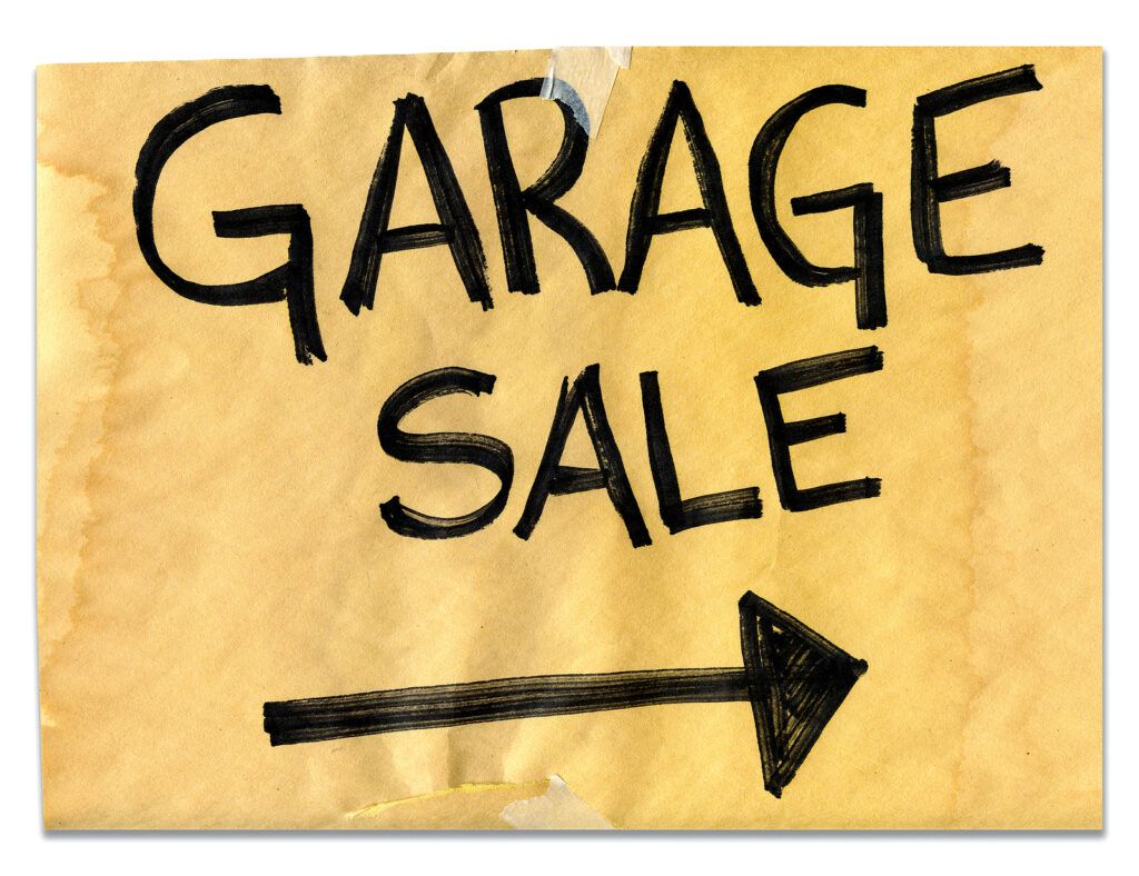 Real Garage Sale Sign